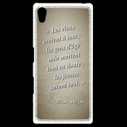 Coque Personnalisée Sony Xpéria Z5 Les vieux Sepia Citation Oscar Wilde