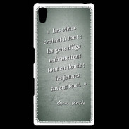 Coque Personnalisée Sony Xpéria Z5 Les vieux Vert Citation Oscar Wilde