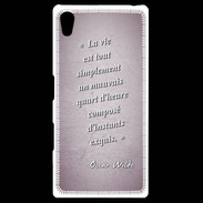 Coque Personnalisée Sony Xpéria Z5 Quart d'heure Rose Citation Oscar Wilde