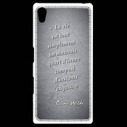 Coque Personnalisée Sony Xpéria Z5 Quart d'heure Noir Citation Oscar Wilde