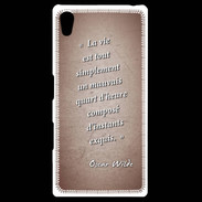 Coque Personnalisée Sony Xpéria Z5 Quart d'heure Rouge Citation Oscar Wilde