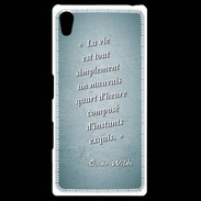 Coque Personnalisée Sony Xpéria Z5 Quart d'heure Turquoise Citation Oscar Wilde