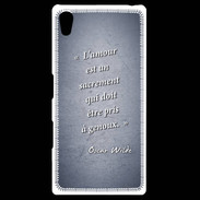 Coque Personnalisée Sony Xpéria Z5 Sacrement amour Bleu Citation Oscar Wilde