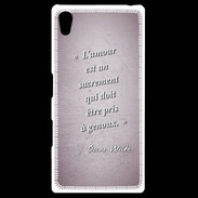 Coque Personnalisée Sony Xpéria Z5 Sacrement amour Rose Citation Oscar Wilde