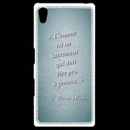 Coque Personnalisée Sony Xpéria Z5 Sacrement amour Turquoise Citation Oscar Wilde