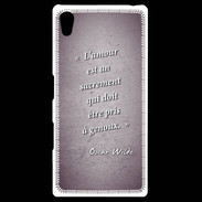 Coque Personnalisée Sony Xpéria Z5 Sacrement amour Violet Citation Oscar Wilde
