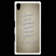 Coque Personnalisée Sony Xpéria Z5 Sacrement amour Sepia Citation Oscar Wilde