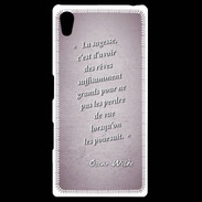 Coque Personnalisée Sony Xpéria Z5 Sagesse rêves Rose Citation Oscar Wilde