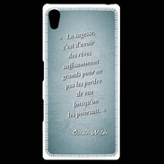 Coque Personnalisée Sony Xpéria Z5 Sagesse rêves Turquoise Citation Oscar Wilde