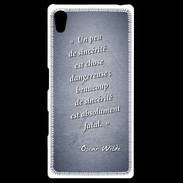 Coque Personnalisée Sony Xpéria Z5 Sincérité fatale Bleu Citation Oscar Wilde