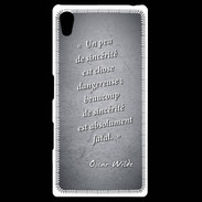 Coque Personnalisée Sony Xpéria Z5 Sincérité fatale Noir Citation Oscar Wilde