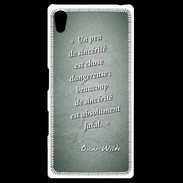 Coque Personnalisée Sony Xpéria Z5 Sincérité fatale Vert Citation Oscar Wilde