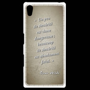 Coque Personnalisée Sony Xpéria Z5 Sincérité fatale Sepia Citation Oscar Wilde