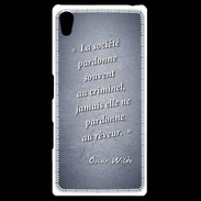 Coque Personnalisée Sony Xpéria Z5 Société rêveur Bleu Citation Oscar Wilde