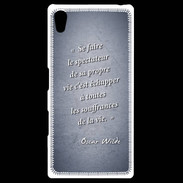 Coque Personnalisée Sony Xpéria Z5 Spectateur Bleu Citation Oscar Wilde
