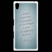 Coque Personnalisée Sony Xpéria Z5 Spectateur Turquoise Citation Oscar Wilde