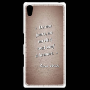 Coque Personnalisée Sony Xpéria Z5 Survie mort Rouge Citation Oscar Wilde