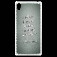 Coque Personnalisée Sony Xpéria Z5 Survie mort Vert Citation Oscar Wilde