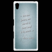 Coque Personnalisée Sony Xpéria Z5 Survie mort Turquoise Citation Oscar Wilde