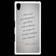 Coque Personnalisée Sony Xpéria Z5 Trop moderne Gris Citation Oscar Wilde