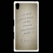 Coque Personnalisée Sony Xpéria Z5 Vérité pure Sepia Citation Oscar Wilde