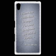 Coque Personnalisée Sony Xpéria Z5 Ame nait Bleu Citation Oscar Wilde