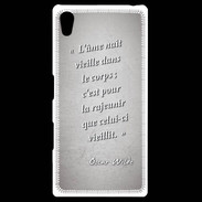 Coque Personnalisée Sony Xpéria Z5 Ame nait Gris Citation Oscar Wilde