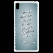 Coque Personnalisée Sony Xpéria Z5 Ame nait Turquoise Citation Oscar Wilde