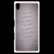 Coque Personnalisée Sony Xpéria Z5 Ame nait Violet Citation Oscar Wilde