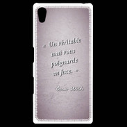 Coque Personnalisée Sony Xpéria Z5 Ami poignardée Rose Citation Oscar Wilde