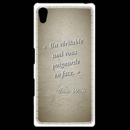 Coque Personnalisée Sony Xpéria Z5 Ami poignardée Sepia Citation Oscar Wilde