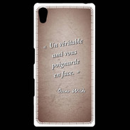 Coque Personnalisée Sony Xpéria Z5 Ami poignardée Rouge Citation Oscar Wilde