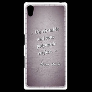 Coque Personnalisée Sony Xpéria Z5 Ami poignardée Violet Citation Oscar Wilde