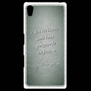 Coque Personnalisée Sony Xpéria Z5 Ami poignardée Vert Citation Oscar Wilde