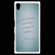 Coque Personnalisée Sony Xpéria Z5 Ami poignardée Turquoise Citation Oscar Wilde