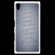 Coque Personnalisée Sony Xpéria Z5 Avis gens Bleu Citation Oscar Wilde