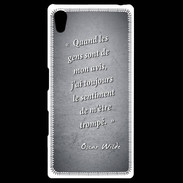 Coque Personnalisée Sony Xpéria Z5 Avis gens Noir Citation Oscar Wilde