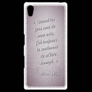 Coque Personnalisée Sony Xpéria Z5 Avis gens Rose Citation Oscar Wilde