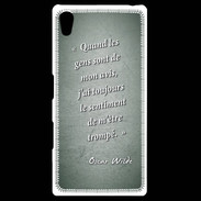 Coque Personnalisée Sony Xpéria Z5 Avis gens Vert Citation Oscar Wilde