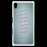 Coque Personnalisée Sony Xpéria Z5 Avis gens Turquoise Citation Oscar Wilde