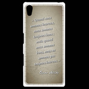 Coque Personnalisée Sony Xpéria Z5 Bons heureux Sepia Citation Oscar Wilde