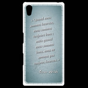 Coque Personnalisée Sony Xpéria Z5 Bons heureux Turquoise Citation Oscar Wilde