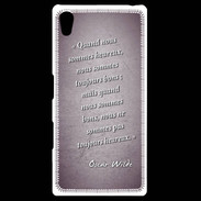 Coque Personnalisée Sony Xpéria Z5 Bons heureux Violet Citation Oscar Wilde