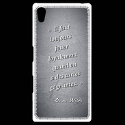 Coque Personnalisée Sony Xpéria Z5 Cartes gagnantes Noir Citation Oscar Wilde