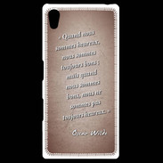 Coque Personnalisée Sony Xpéria Z5 Bons heureux Rouge Citation Oscar Wilde