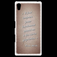 Coque Personnalisée Sony Xpéria Z5 Cartes gagnantes Rouge Citation Oscar Wilde