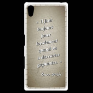 Coque Personnalisée Sony Xpéria Z5 Cartes gagnantes Sepia Citation Oscar Wilde