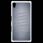 Coque Personnalisée Sony Xpéria Z5 Choix ennemis Bleu Citation Oscar Wilde