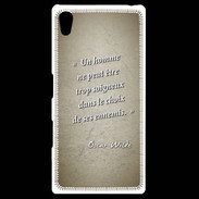 Coque Personnalisée Sony Xpéria Z5 Choix ennemis Sepia Citation Oscar Wilde