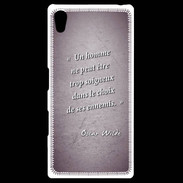 Coque Personnalisée Sony Xpéria Z5 Choix ennemis Violet Citation Oscar Wilde